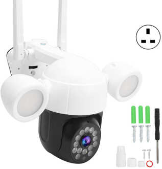 Nacht Cctv 1080P Wifi Ptz Camera 48 Lichten Bewegingsdetectie Full-Color Nigh 2-Weg Audio IP66 waterdicht 100-240V British regulatory