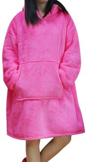 Nacht Vrouwelijke Winter Nachtjapon Gown Dikke Warme Vrouwen Nachtkleding Nachtkleding Comfortabele Lange Gewaad roos rood