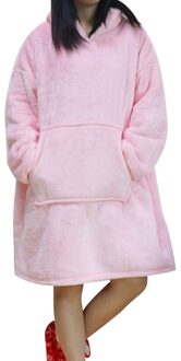 Nacht Vrouwelijke Winter Nachtjapon Gown Dikke Warme Vrouwen Nachtkleding Nachtkleding Comfortabele Lange Gewaad roze