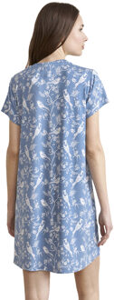 Nachtjapon met korte mouwen voor dames JJBEH0810 Blauw