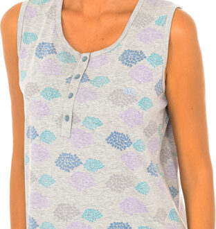 Nachtjapon met V-hals en riem KL45178 Veelkleurig