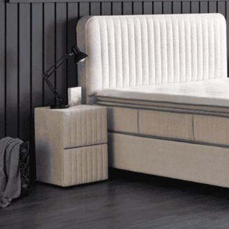 Nachtkastje Bridabedd - Dekbed-Discounter.nl Beige