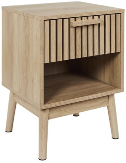 Nachtkastje - bruin - hout - 40 x 55 x 35 cm - natuurlijke look