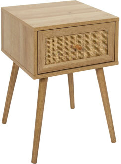 Nachtkastje Classico - 1 lade - lichtbruin - dennenhout - 39 x 39 x 55 cm