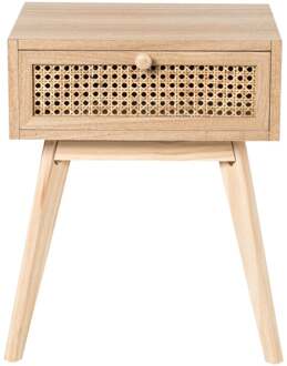 Nachtkastje Java met lade - bruin - 50x40x30 cm