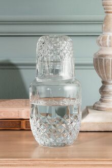 Nachtkastje Kruik/525 Ml Kruik En Glazen Beker