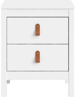 Nachtkastje Madeira - 2 Lades - Spaanplaat - Wit - 38x44x54 Cm