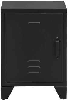 Nachtkastje Mick - Antraciet - 55x40x40 Cm - Metaal - Grijs