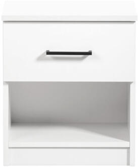 Nachtkastje Sena - 1 Lade - Spaanplaat - Wit - 41x32x47.3 Cm