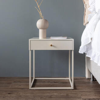 Nachtkastje 'Shaune' Met 1 lade, kleur Beige