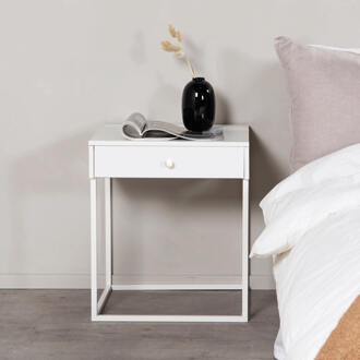 Nachtkastje 'Shaune' Met 1 lade, kleur Wit