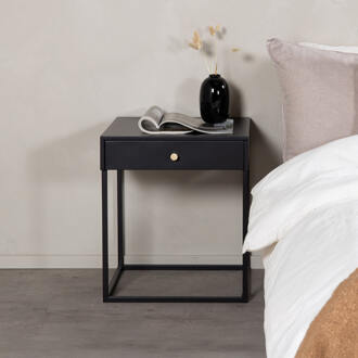Nachtkastje 'Shaune' Met 1 lade, kleur Zwart