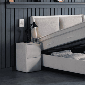 Nachtkastje Twinbedd - Dekbed-Discounter.nl Beige