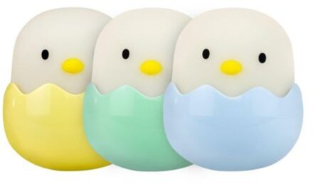 Nachtlamp usb dimbaar, baby egg set van 3