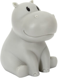 Nachtlampje Led - nijlpaard - RGB kleuren - wit - 16 cm