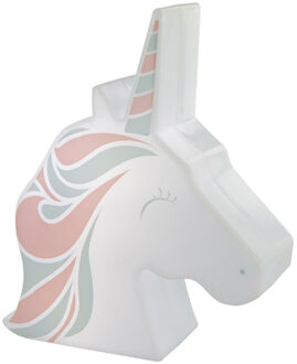 Nachtlampje - Unicorn met muurprojectie - aan/uit knop - 16 cm