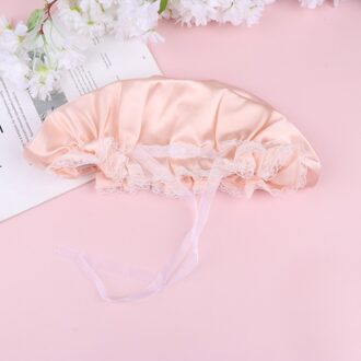 Nachtrust Cap Elastische Zijde Zacht Slapen Hoed Badmuts Hoofd Cover Voor Lady (Zwart) zoals getoond 1