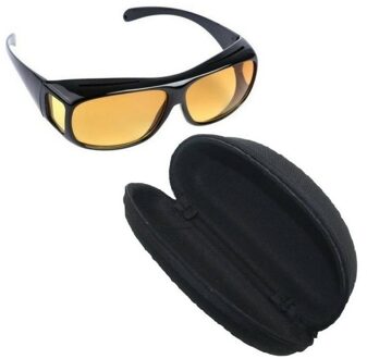 Nachtzicht bril zwart voor volwassenen incl brillenkoker