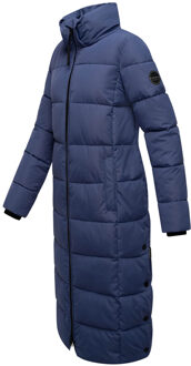 Nadeshikoo dames winterjas – lang, warm & met capuchon Paars - 3XL