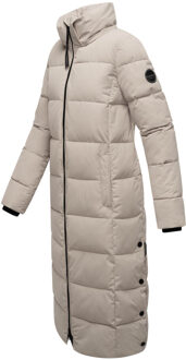 Nadeshikoo dames winterjas – lang, warm & met capuchon Taupe - XS