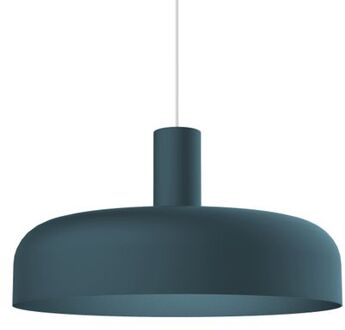 Nadir Hanglamp, 1x E27, Zwart Mat/blauw Mediterraan, D.40cm