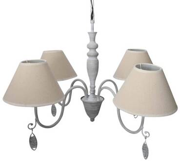 Näve 4-lamps hanglamp Merle met textielkappen naturel