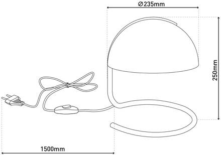 Näve Burano tafellamp, roze, hoogte 25 cm, glas/metaal, E27 roze, chroom