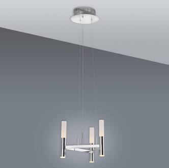 Näve Dimbare LED hanglamp Irina 3-lamps chroom, wit