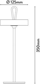Näve Ella LED tafellamp, magnetisch, wit