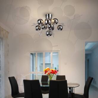 Näve Futuristische plafondlamp WAKUSEI, chroom