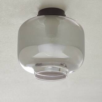Näve Glas-plafondlamp Vaso antraciet transparant