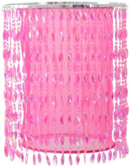 Näve Hanglamp 6008419 met decoratiestenen, pink roze