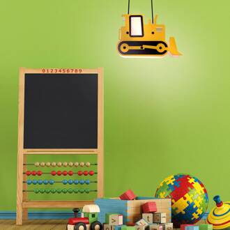 Näve Hanglamp Carter - de lichtgevende bulldozer geel, zwart