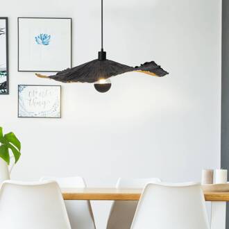 Näve Hanglamp Crazy Paper, zwart-goud, Ø 56cm zwart, goud