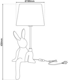 Näve Helge tafellamp, goud, hoogte 45 cm, keramiek/stof goud, zwart, wit