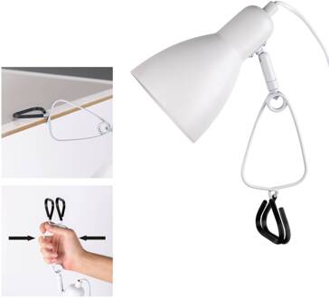 Näve Klemlamp Mara justeerbaar aansluitkabel, wit mat wit