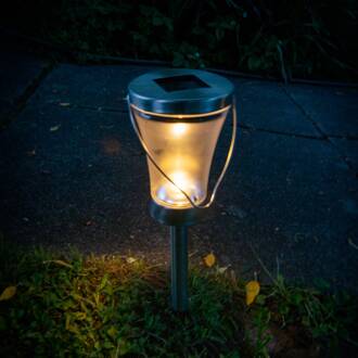 Näve LED decoratie-lamp solar 5146408 aardspies 8/set roestvrij staal, helder