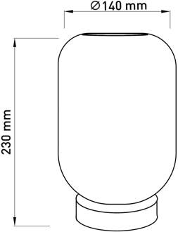 Näve LED decoratie-tafellamp 5305558 accu kap rookgrijs goud, rookgrijs-transparant