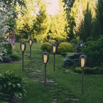 Näve LED grondspies lamp FANILO, zwart, 45 cm, set van 5 IP44