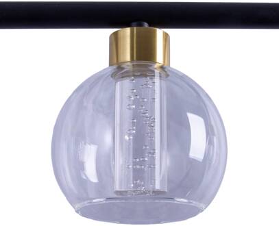 Näve LED hanglamp Brass 5-lamps verstelbaar Zwart klaar, goud