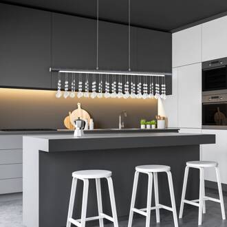 Näve LED hanglamp Nobilis, dimbaar, donkergrijs donkergrijs, transparant