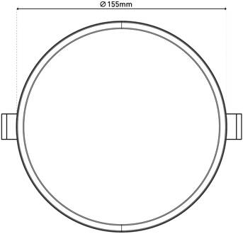 Näve LED inbouwlamp Suma, Ø 15,5 cm, wit, dimbaar, IP44
