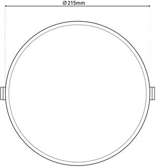 Näve LED inbouwlamp Suma, Ø 21,5 cm, wit, dimbaar, IP44