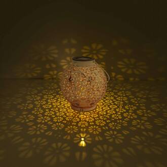 Näve LED lamp op zonne-energie 52854, wit, metaal, 20 cm, IP44, set van 2