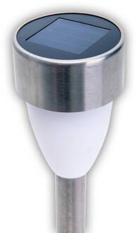 Näve LED lamp solar 4135006 met vlammeneffect 6 per set roestvrij staal, helder