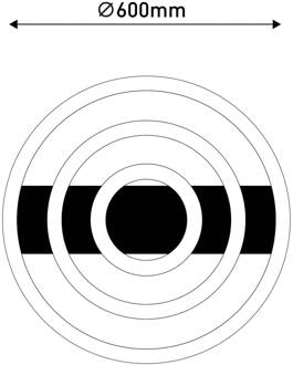 Näve LED plafondlamp CCT, drie ringen afstandsbediening zwart