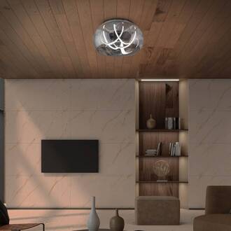 Näve LED plafondlamp Malou, glas, CCT, afstandsbediening gespiegeld