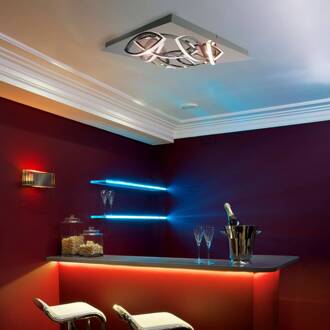 Näve LED plafondlamp Manchester 9-lamps chroom