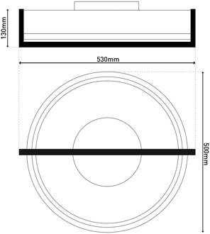 Näve LED plafondlamp Yvaris, zilver, CCT, afstandsbediening