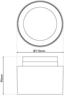 Näve LED plafondspot Trimes, Ø 11,5 cm, zwart, CCT, step-dimbaar